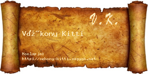Vékony Kitti névjegykártya