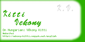kitti vekony business card