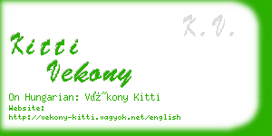 kitti vekony business card